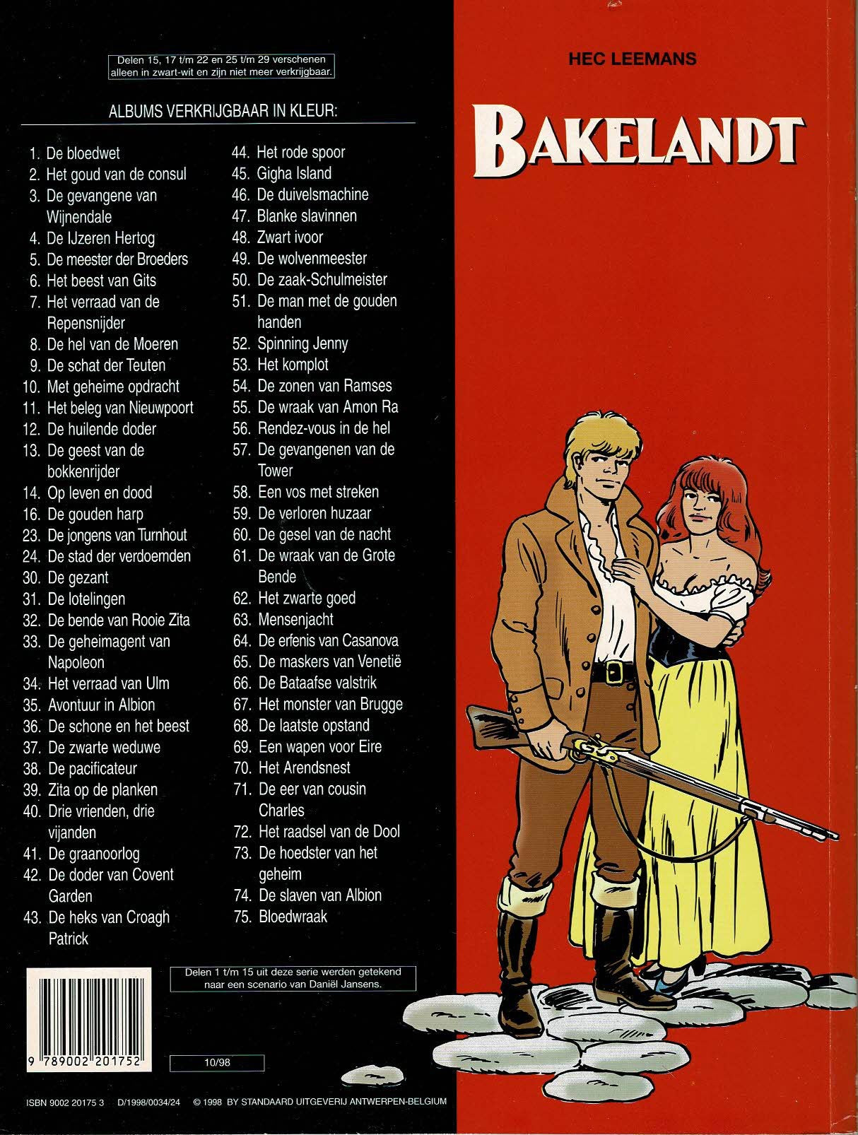 Bakelandt - 075 Bloedwraak - eerste druk 1998 - Standaard Uitgeverij