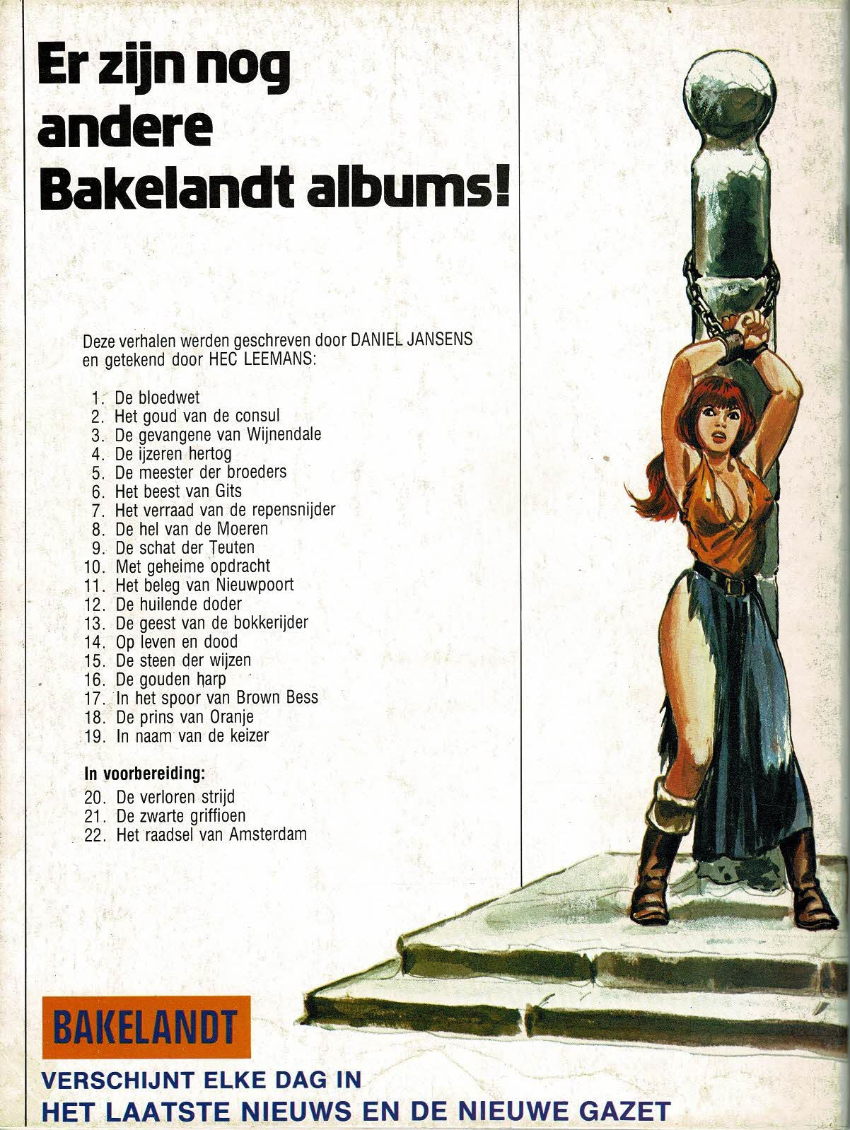 Bakelandt - 019 In naam van de keizer - eerste druk 1983 - Uitgeverij Hoste, ongekleurd