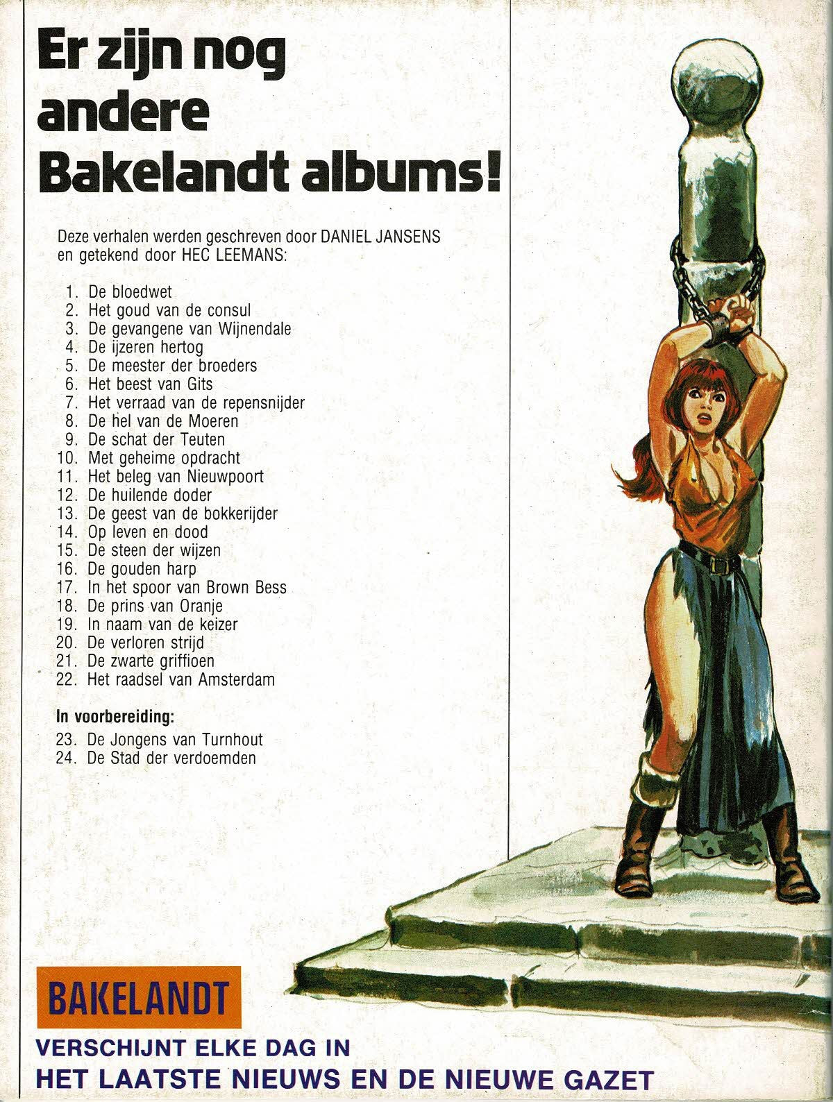Bakelandt - 022 Het raadsel van Amsterdam - eerste druk 1983 - Uitgeverij Hoste, ongekleurd