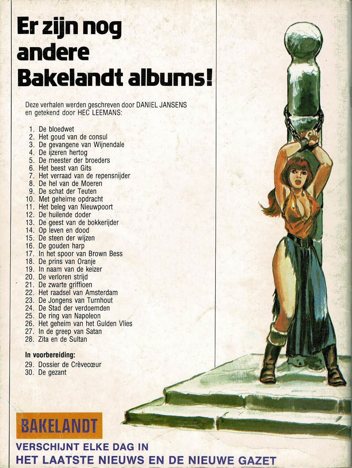 Bakelandt - 028 Zita en de sultan - eerste druk 1985 - Uitgeverij Hoste, ongekleurd