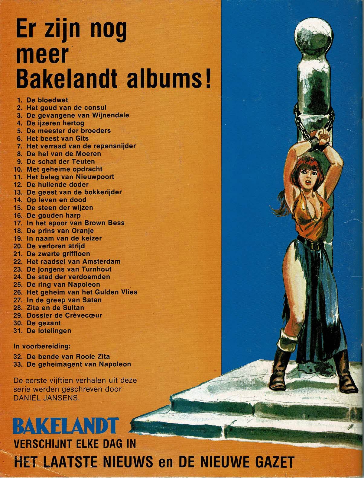 Bakelandt - 031 De lotelingen - eerste druk 1986 - Uitgeverij Hoste, in kleur