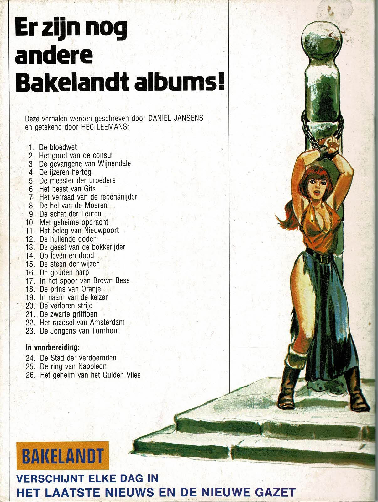 Bakelandt - 023 De jongens van Turnhout - eerste druk 1984 - Uitgeverij Hoste, ongekleurd
