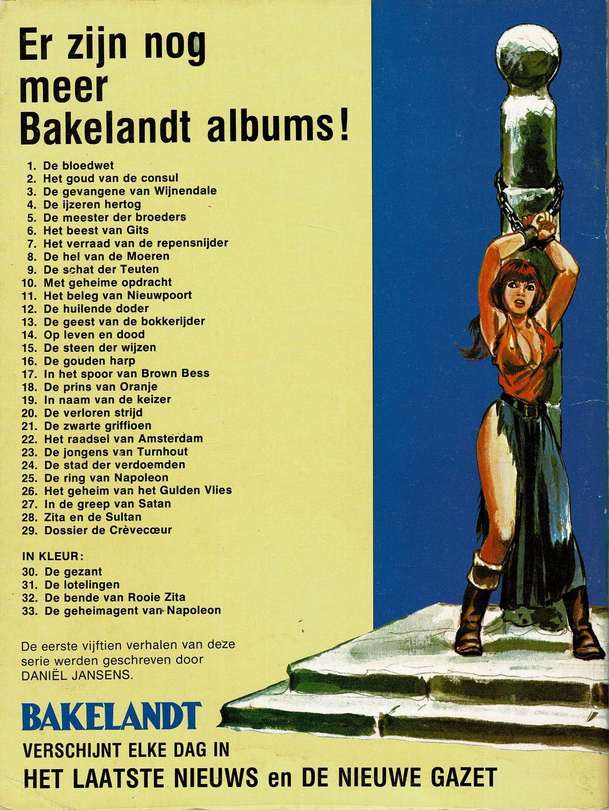 Bakelandt - 033 De geheimagent van Napoleon - eerste druk 1986 - Uitgeverij Hoste, in kleur