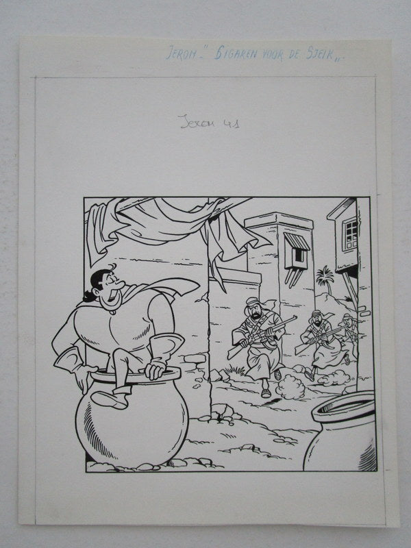 Originele cover Jerom - Sigaren voor de sjeik
