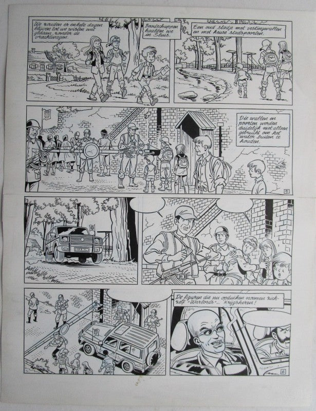 Originele pagina Waterland 7 - De klokkenluider van Sluis plaat 3