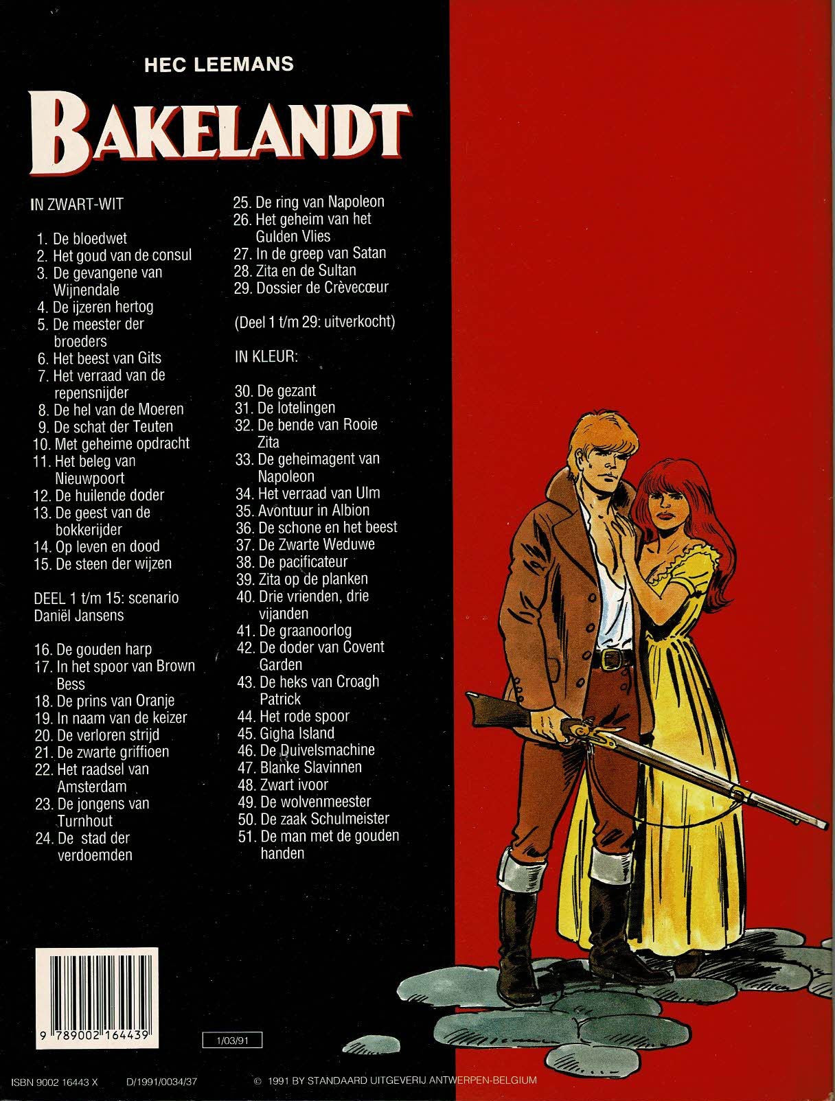 Bakelandt - 051 De man met de gouden handen - eerste druk 1991 - Standaard Uitgeverij