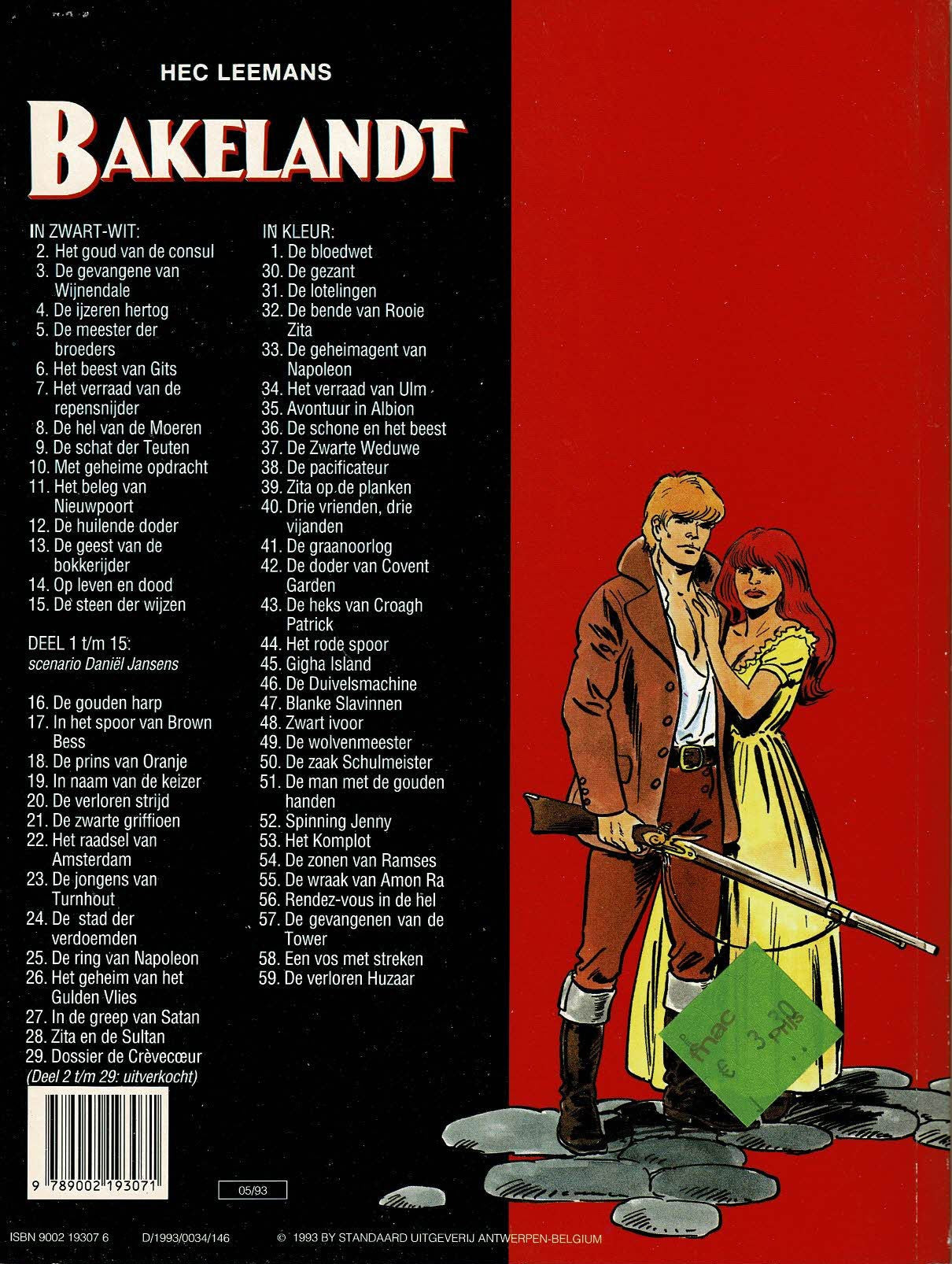 Bakelandt - 059 De verloren huzaar - eerste druk 1993 - Standaard Uitgeverij