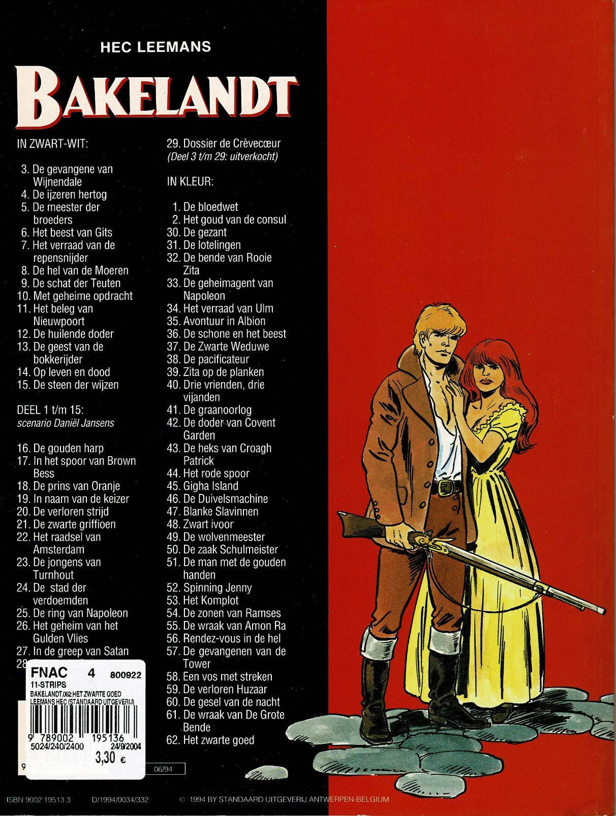 Bakelandt - 062 Het zwarte goed - eerste druk 1994