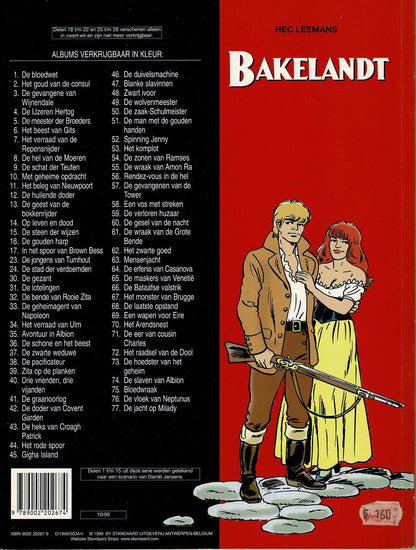 Bakelandt - 077 De jacht op Milady - eerste druk 1999 - Standaard Uitgeverij