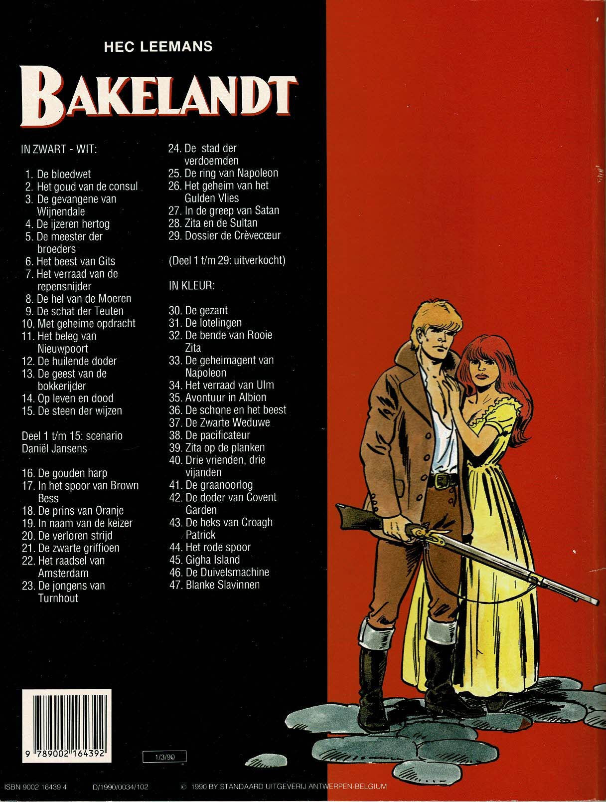 Bakelandt - 047 Blanke slavinnen - eerste druk 1990 - Standaard Uitgeverij