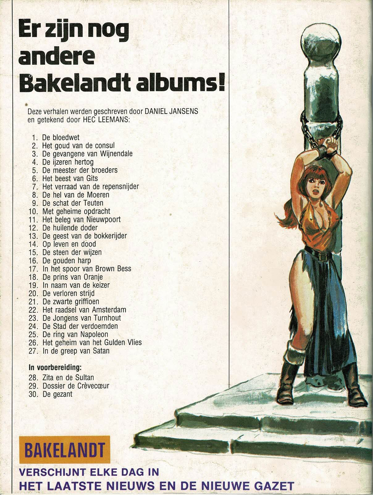 Bakelandt - 027 In de greep van Satan - eerste druk 1985 - Uitgeverij Hoste, ongekleurd