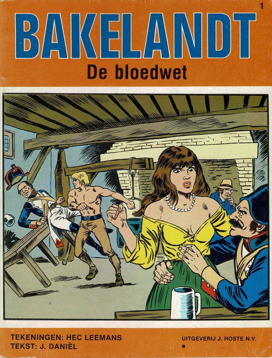 Bakelandt - 001 De bloedwet - herdruk - Uitgeverij Hoste, ongekleurd