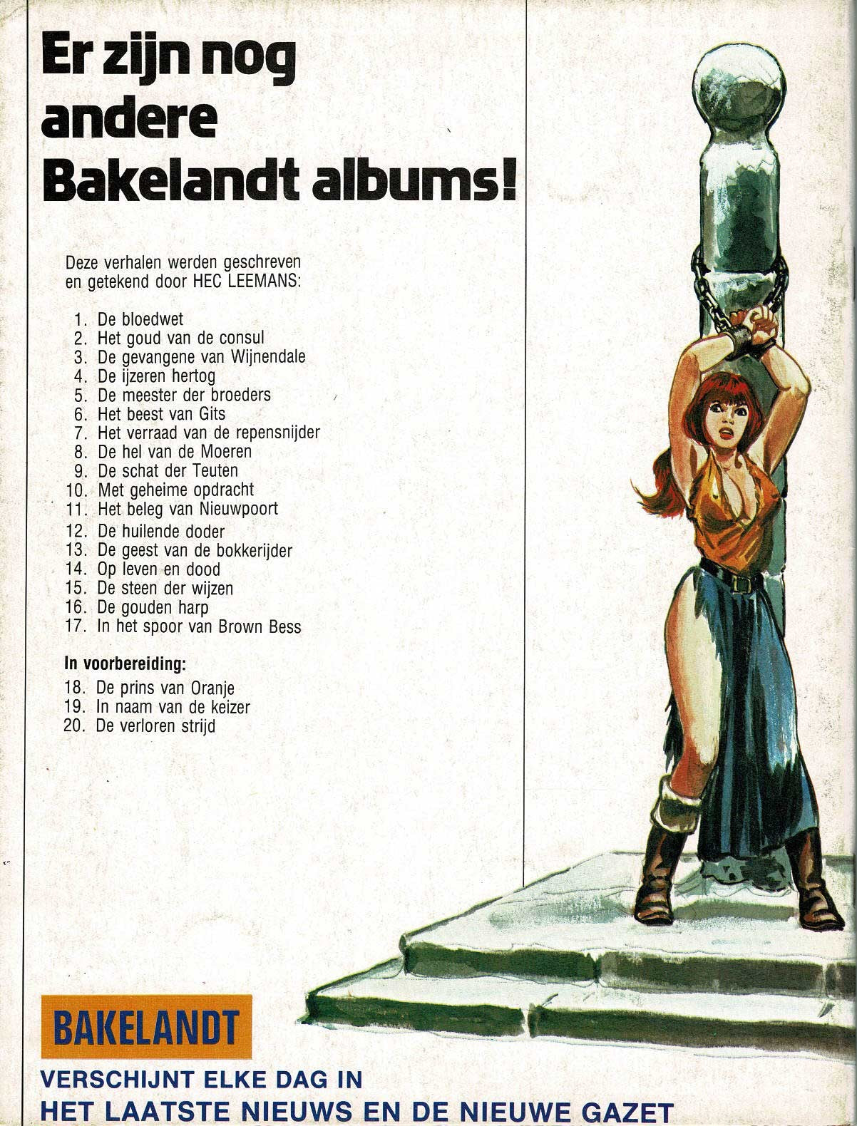 Bakelandt - 017 In het spoor van Brown Bess - eerste druk 1982 - Uitgeverij Hoste, ongekleurd
