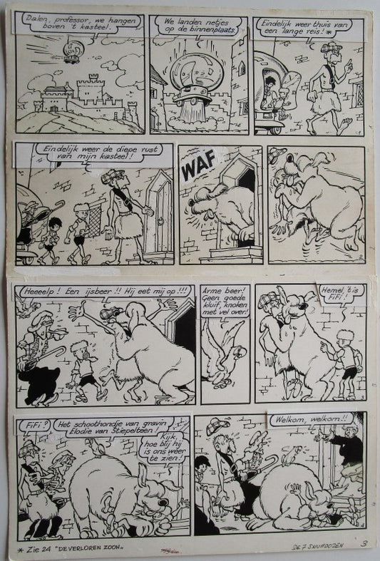 Originele pagina Jommeke - De 7 snuifdozen