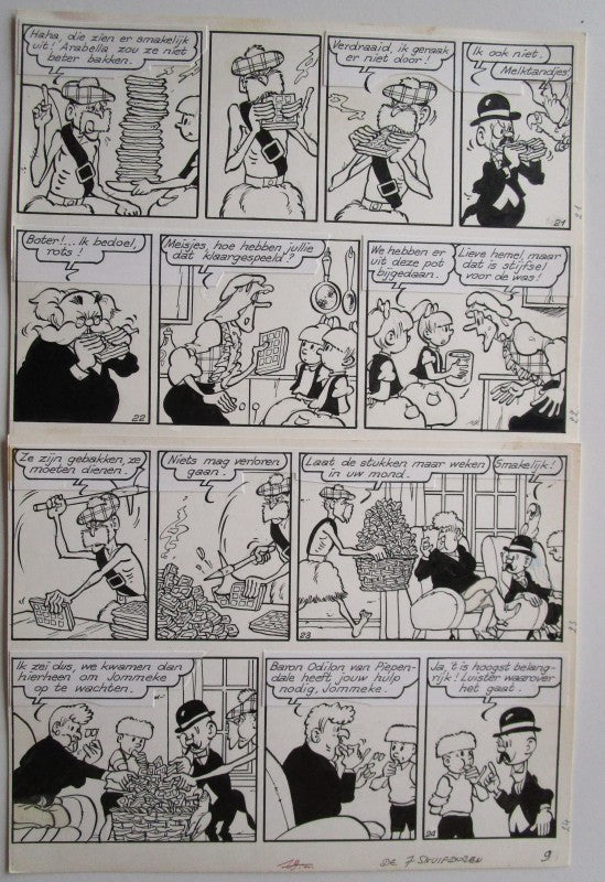 Originele pagina Jommeke - De 7 snuifdozen