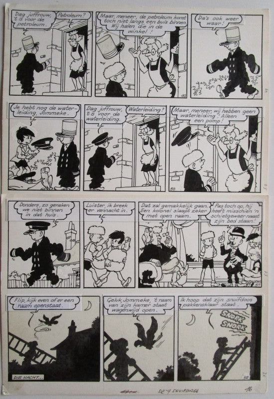 Originele pagina Jommeke - De 7 snuifdozen