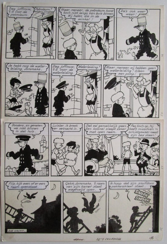 Originele pagina Jommeke - De 7 snuifdozen