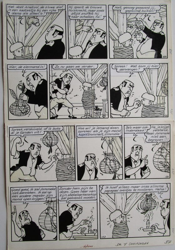 Originele pagina Jommeke - De 7 snuifdozen
