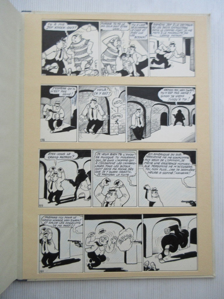 Marc Sleen - 002 - boek met originele pagina De juwelen van Gaga-Pan