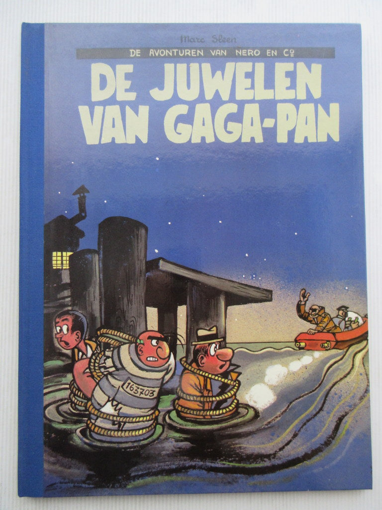 Marc Sleen - 002 - boek met originele pagina De juwelen van Gaga-Pan