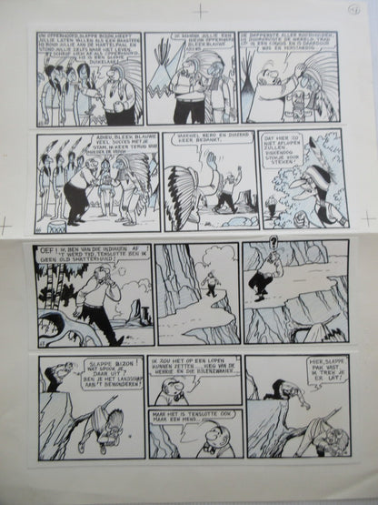 Marc Sleen - 017 - originele pagina Nero - Het geheim van slappe bizon