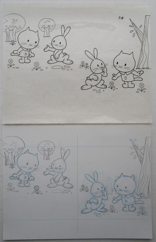 Originele schets + originele inktversie Musti