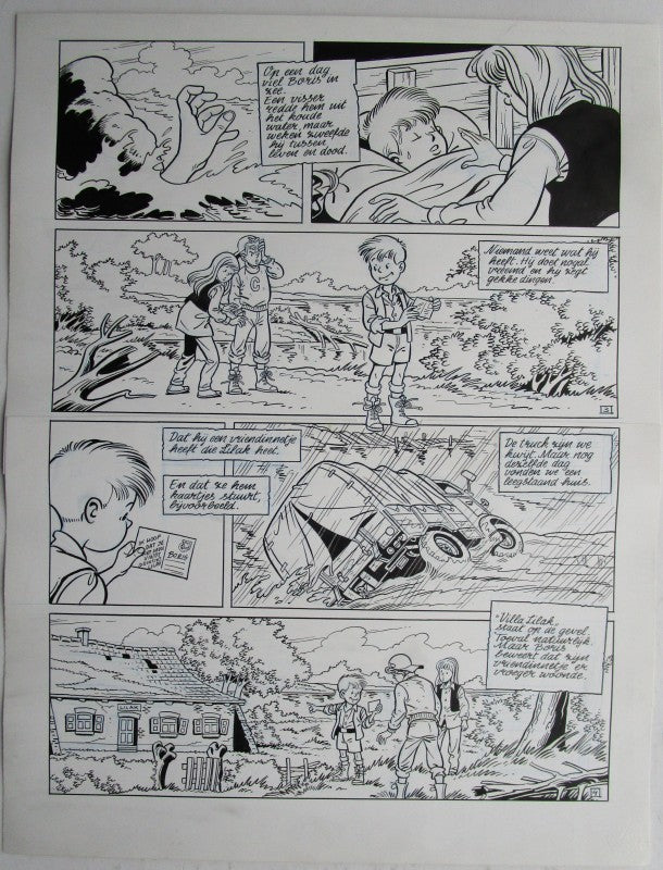 Originele pagina Waterland 7 - De klokkenluider van Sluis plaat 2