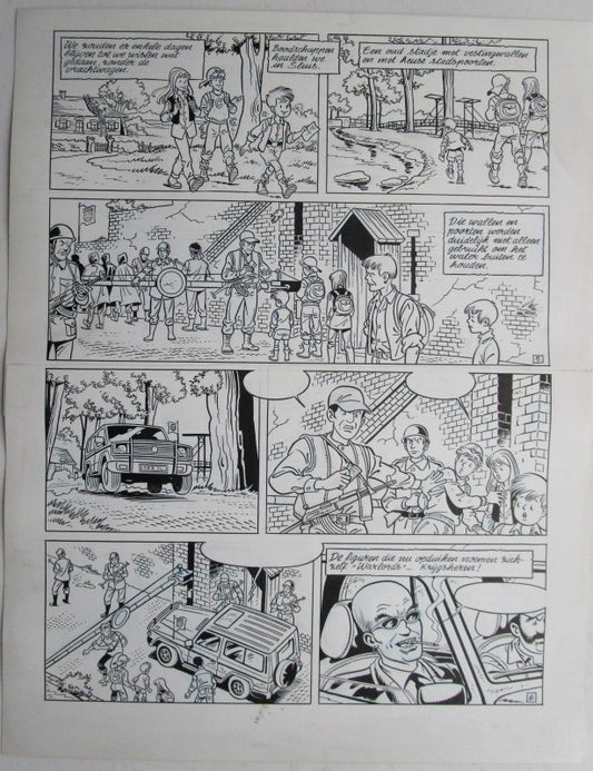 Originele pagina Waterland 7 - De klokkenluider van Sluis plaat 3