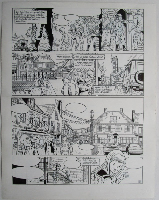Originele pagina Waterland 7 - De klokkenluider van Sluis plaat 4