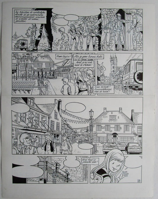Originele pagina Waterland 7 - De klokkenluider van Sluis plaat 4